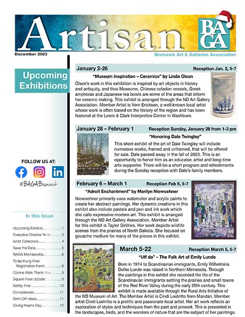 Newsletters – Bismarck Art & Galleries Association